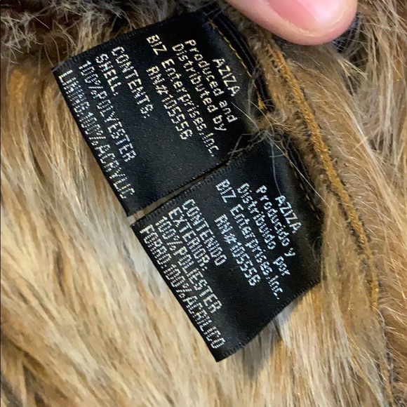 Faux Fur Lined Suede Feel Coat - Picture 5 of 5